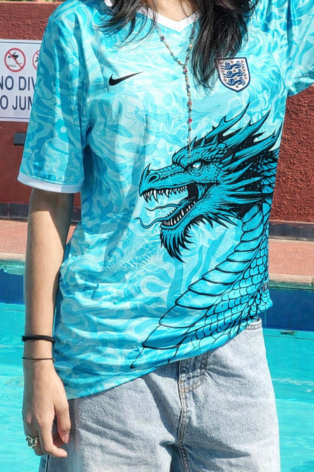 Light Blue Dragon - Unisex Jersey