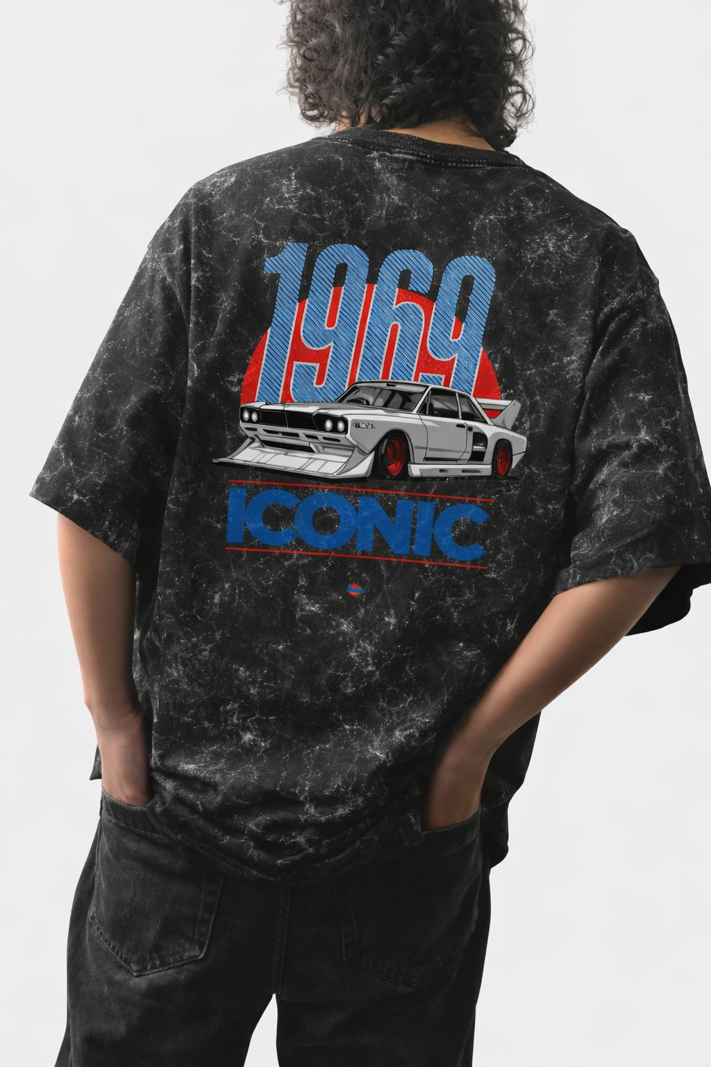 1969 ICONIC - Unisex Acid Washed Oversized Tee